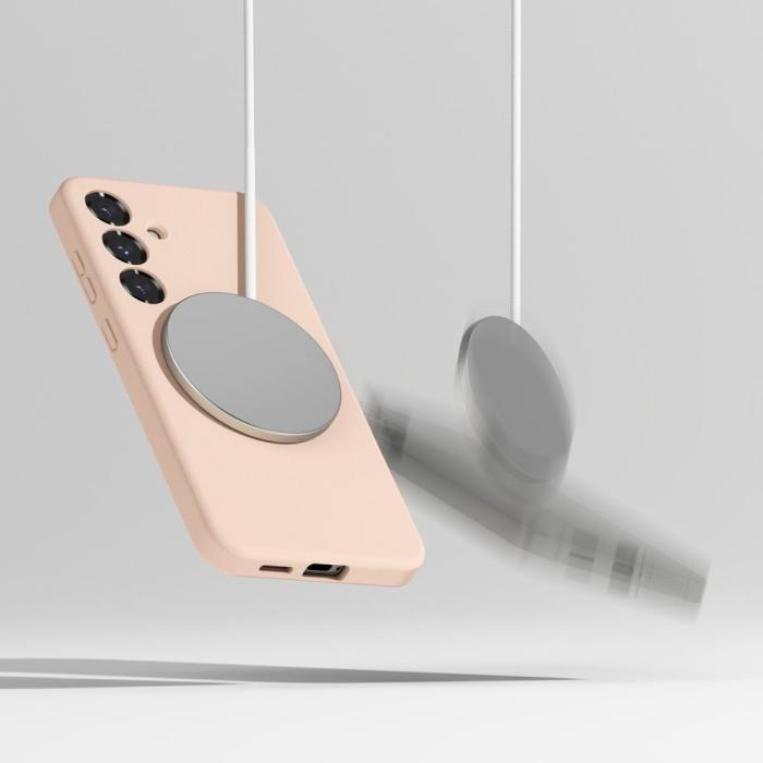 Bild 6, Ringke Galaxy S25 Skal MagSafe Silicone Pink Sand