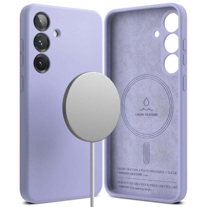 Bild 2, Ringke Galaxy S25 Skal MagSafe Silicone Lavender