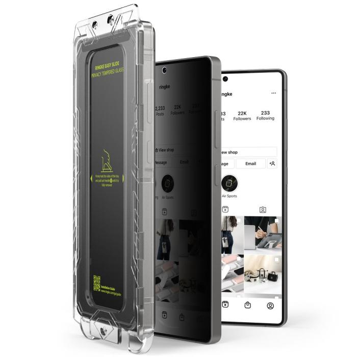 Bild 2, Ringke Galaxy S25 Ultra 2-PACK Easy Slide Skärmskydd Privacy