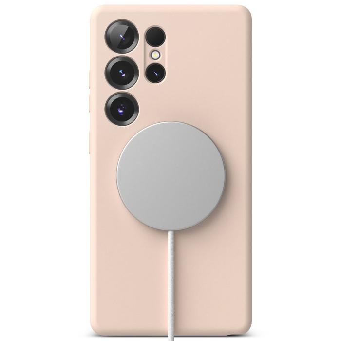 Bild 4, Ringke Galaxy S25 Ultra Skal MagSafe Silicone Pink Sand