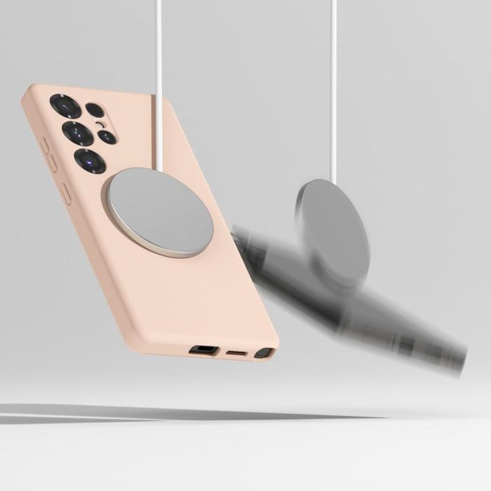 Bild 6, Ringke Galaxy S25 Ultra Skal MagSafe Silicone Pink Sand
