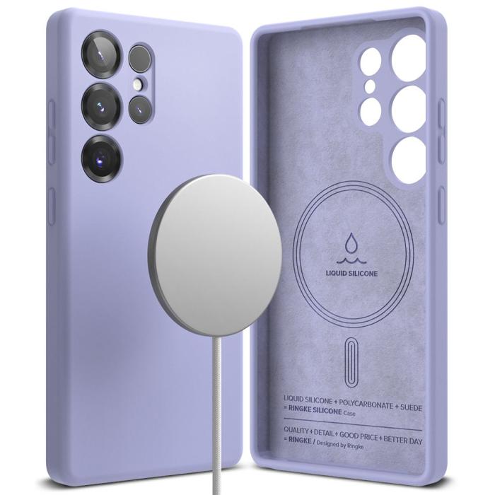 Bild 2, Ringke Galaxy S25 Ultra Skal MagSafe Silicone Lavender