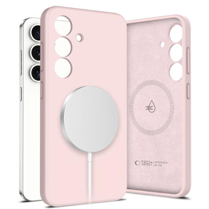 Bild 1, Tech-Protect Galaxy S25 Skal MagSafe Liquid Silicone Pearl