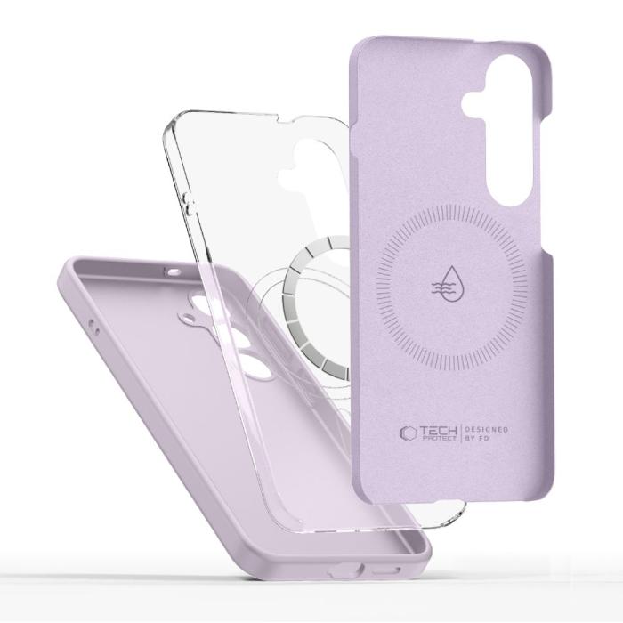 Bild 3, Tech-Protect Galaxy S25 Skal MagSafe Liquid Silicone Mauve