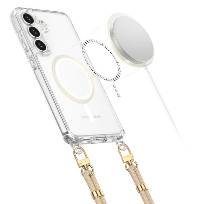 Bild 2, Tech-Protect Galaxy S25 Skal MagSafe FlexAir Chain Svart/Taupe