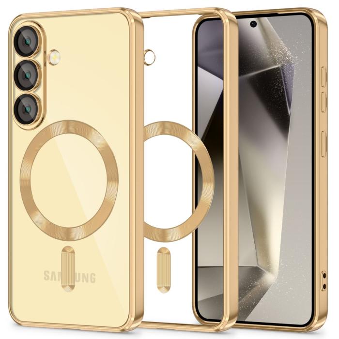 Bild 1, Tech-Protect Galaxy S25 Skal MagSafe MagFlex Shiny Gold