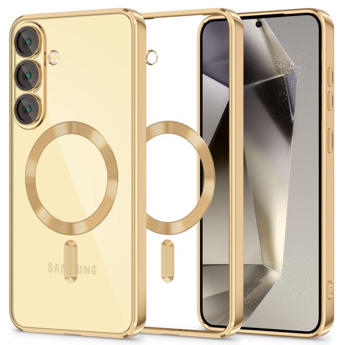 Bild 1, Tech-Protect Galaxy S25 Plus Skal MagSafe MagFlex Shiny Gold