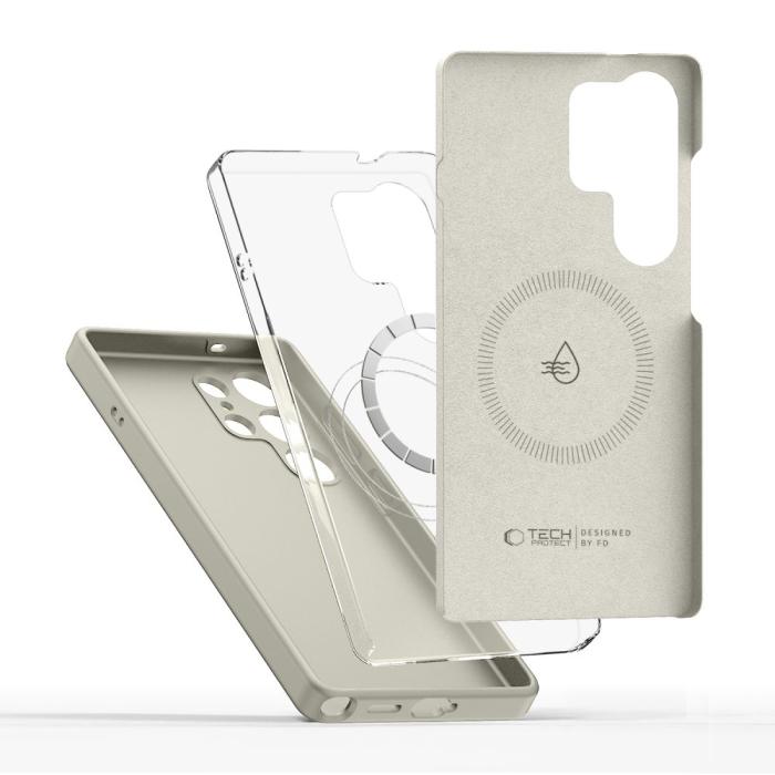 Bild 2, Tech-Protect Galaxy S25 Ultra Skal MagSafe Liquid Silicone Cosmic Latte