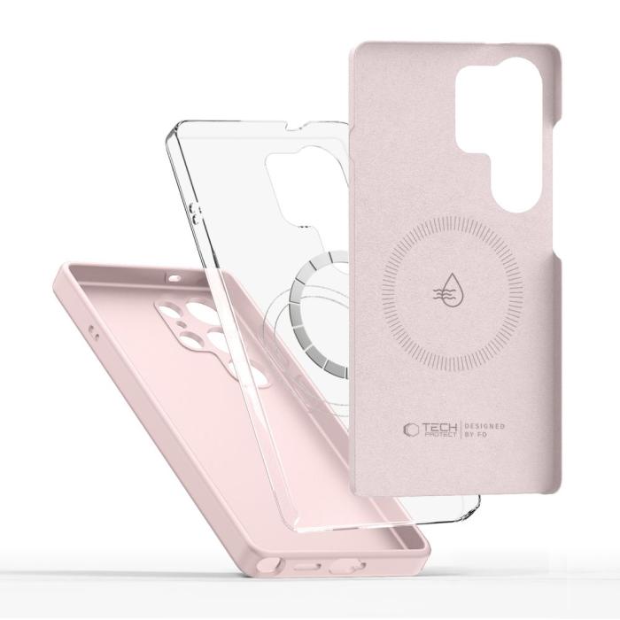 Bild 2, Tech-Protect Galaxy S25 Ultra Skal MagSafe Liquid Silicone Pink Pearl