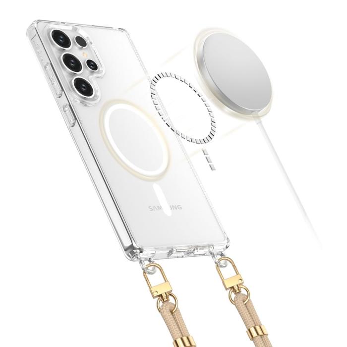 Bild 2, Tech-Protect Galaxy S25 Ultra Skal MagSafe FlexAir Chain Svart/Taupe
