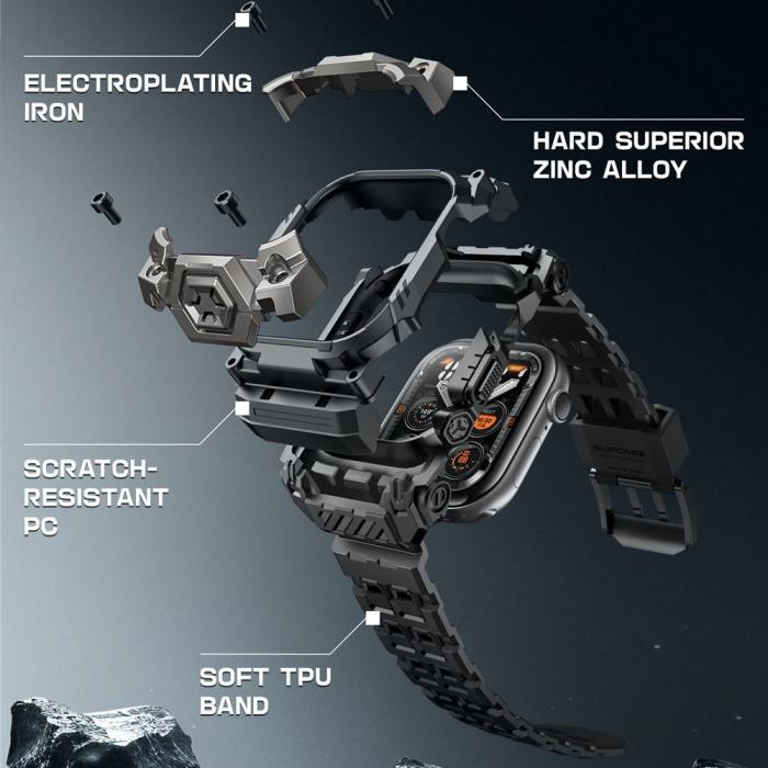 Bild 4, Supcase Apple Watch 10 46 mm Armband Unicorn Beetle Ore Svart