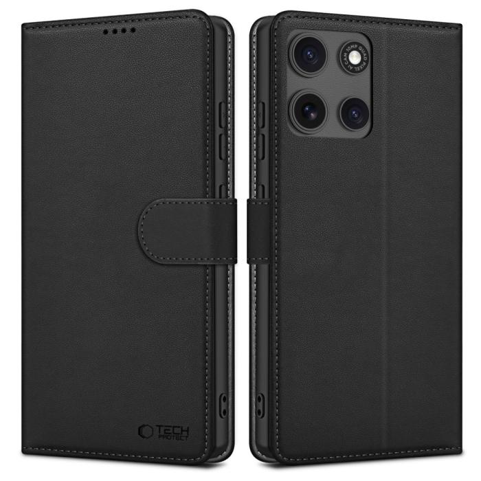 Bild 1, Tech-Protect Motorola Moto G15/G15 Power Fodral Läder Matt Svart