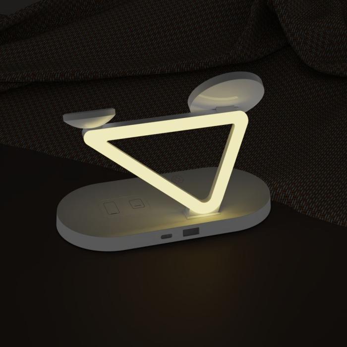 Bild 5, Tech-Protect 3in1 15W Magnetisk MagSafe Trådlös Laddare Vit
