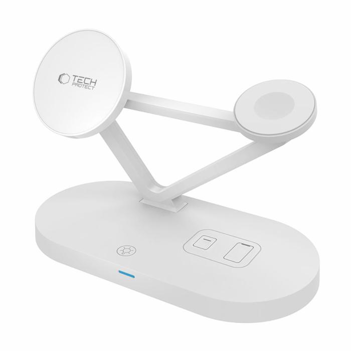Bild 6, Tech-Protect 3in1 15W Magnetisk MagSafe Trådlös Laddare Vit
