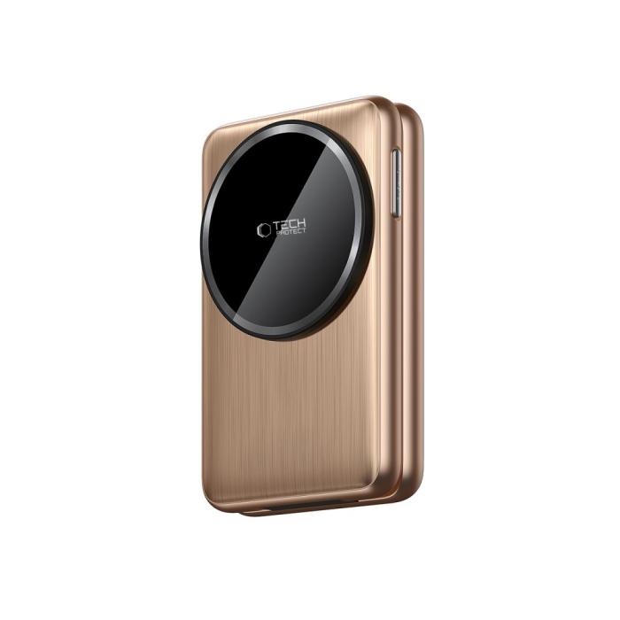 Bild 3, Tech-Protect 3in1 15W Qi MagSafe Vikbar Laddare Desert Gold