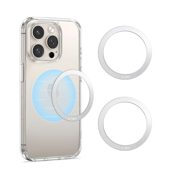 Bild 3, Tech-Protect 2-PACK Magnetisk MagSafe Ring Silver