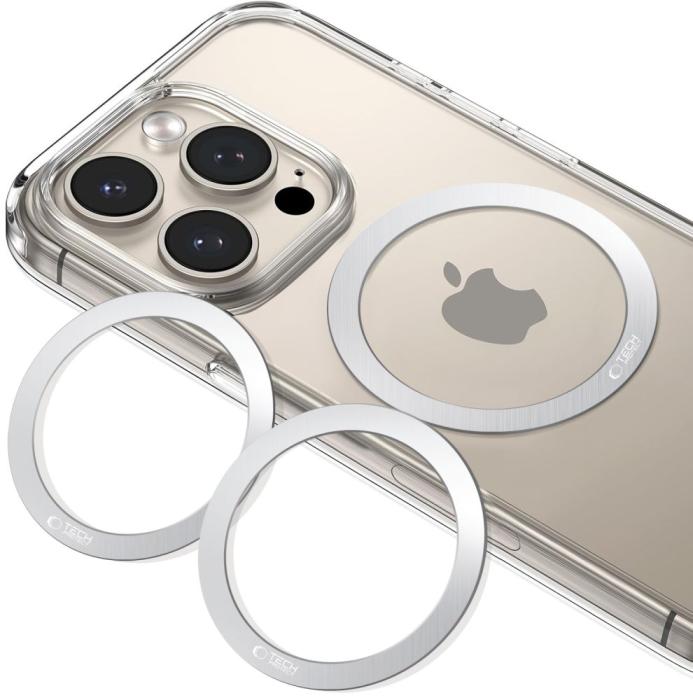 Bild 5, Tech-Protect 2-PACK Magnetisk MagSafe Ring Silver