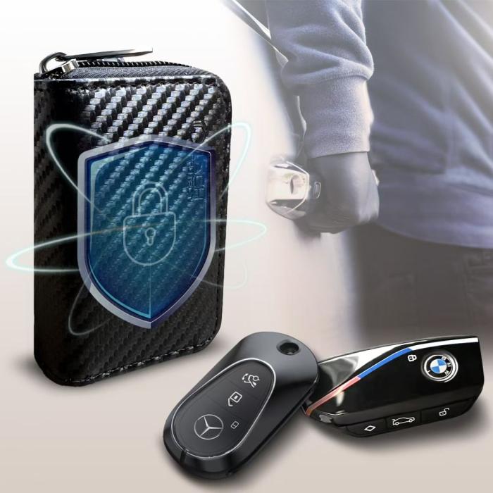 Bild 2, Tech-Protect RFID Signalblockerande Fodral Kolfiber Textur