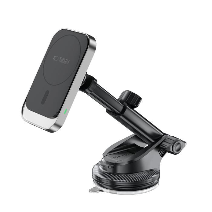 Bild 3, Tech-Protect 15W MagSafe Laddare Vent.+Instrumentbräda Svart