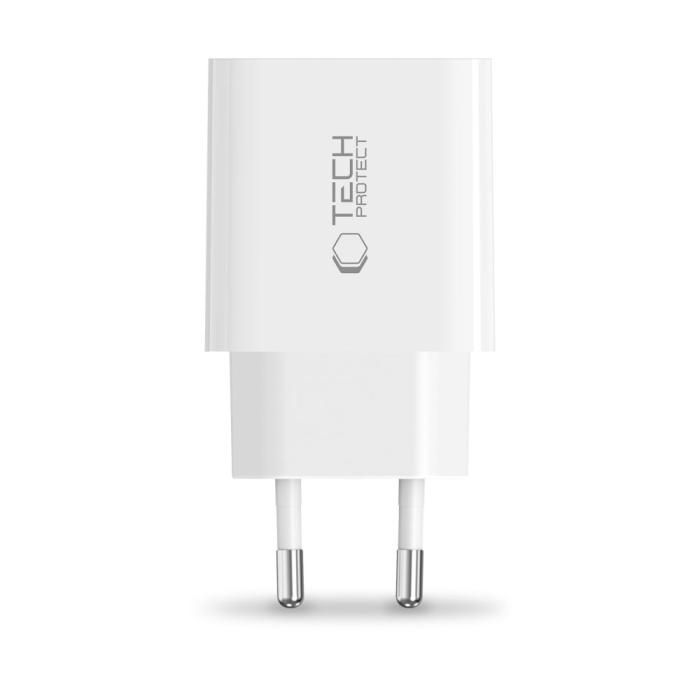 Bild 4, Tech-Protect 20W PD USB-C Väggladdare Vit