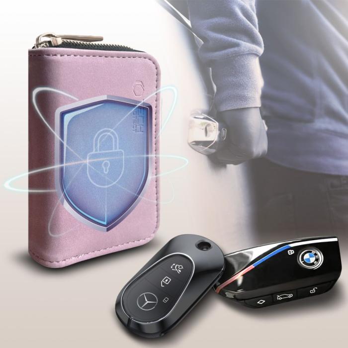 Bild 2, Tech-Protect RFID Signalblockerande Fodral Baby Pink
