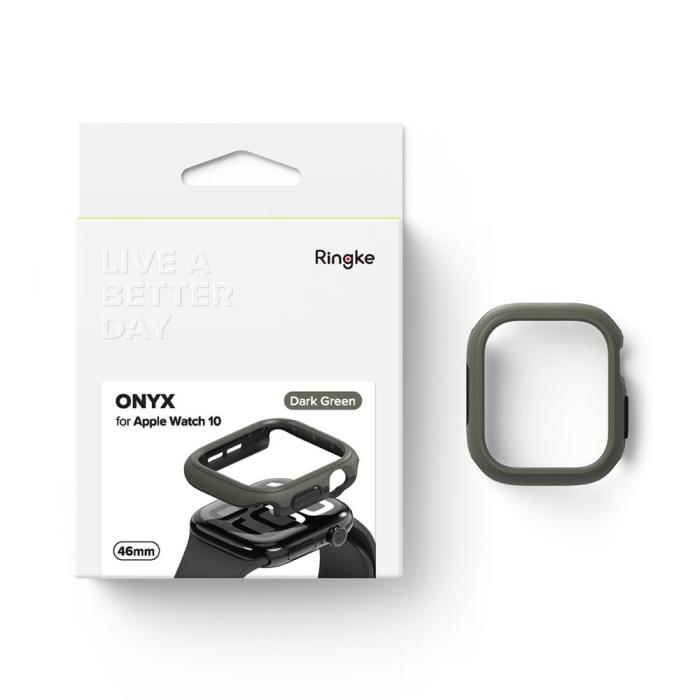 Bild 6, Ringke Apple Watch 10 (46 mm) Skal Onyx Mörk Grön
