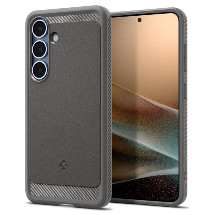 Bild 2, Spigen Galaxy S25 Skal MagSafe Rugged Armor Marble Grey