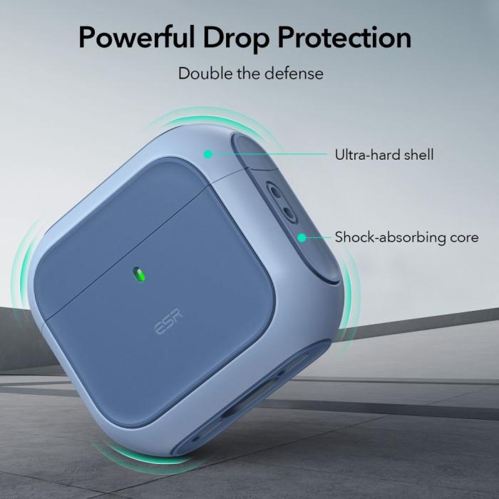 Bild 4, ESR AirPods 4 Skal MagSafe Orbit HaloLock Blå