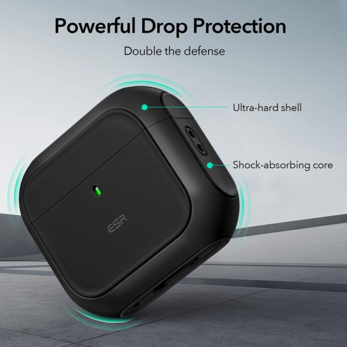 Bild 4, ESR AirPods 4 Skal MagSafe Orbit HaloLock Svart