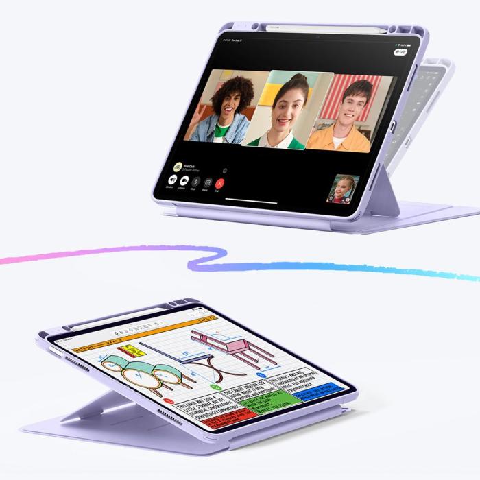 Bild 3, ESR iPad Air 13 2025 / 2024 Fodral Flip Hybrid Lila