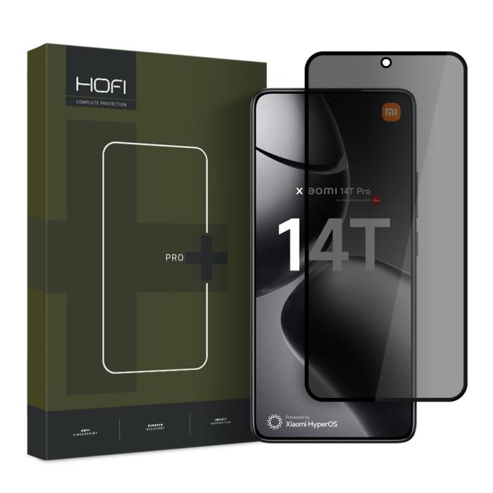 Bild 1, HOFI Xiaomi 14T / 14T Pro Skärmskydd Pro+ Härdat Glas Privacy