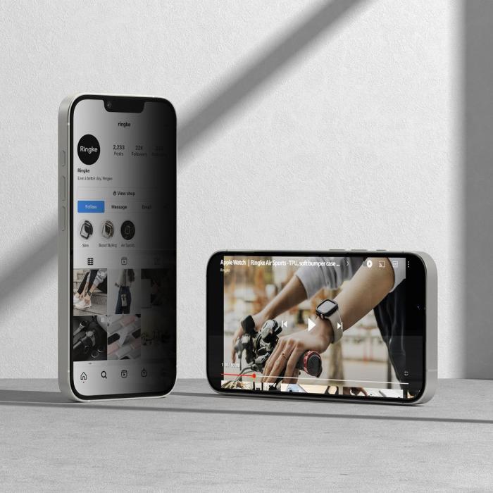 Bild 3, Ringke iPhone 16e/14/13/13 Pro 2-PACK Easy Slide Skärmskydd