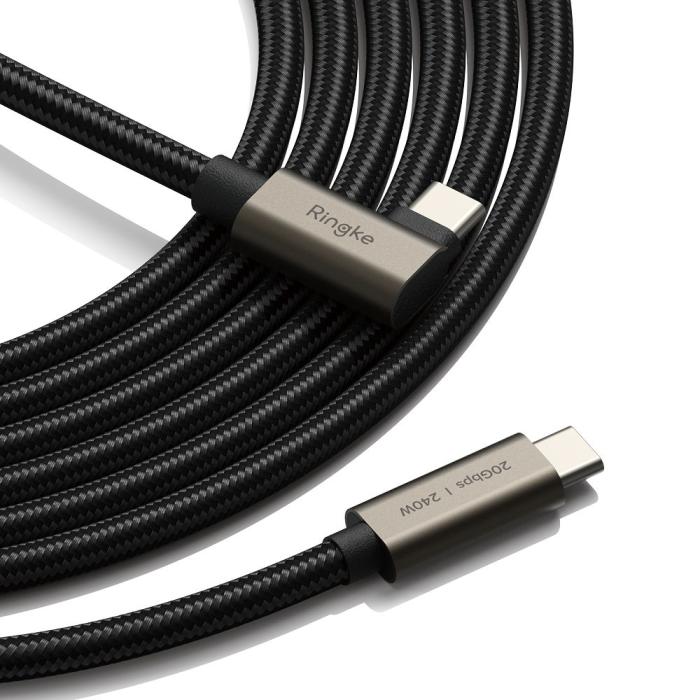 Bild 3, Ringke 2m 240W PD USB 3.2 Gen 2x2 USB-C - USB-C Degree Kabel