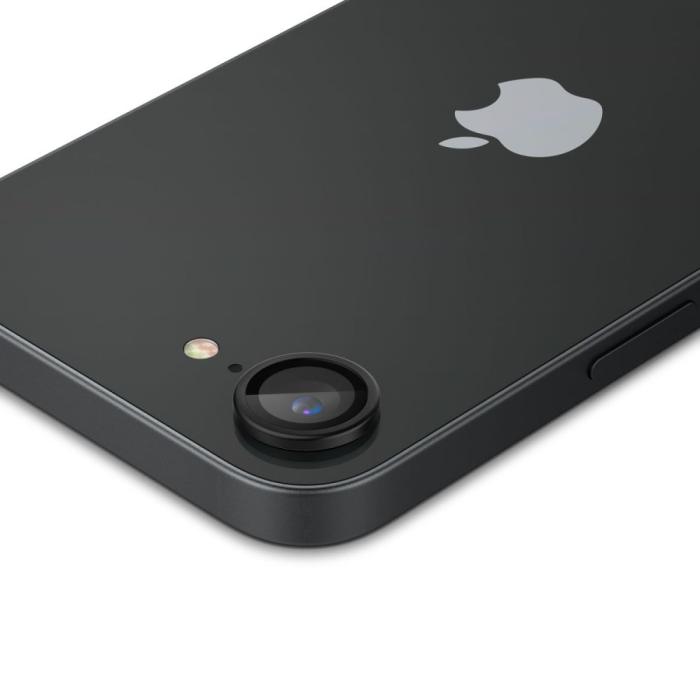 Bild 4, Spigen iPhone 16e 2-PACK Linsskydd GLAS.tR Optik Svart