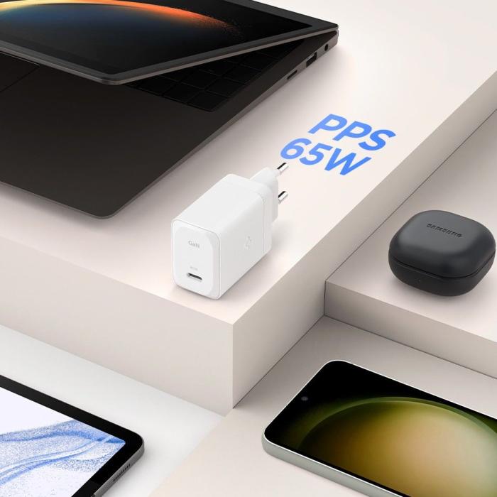 Bild 3, Spigen 65W USB-C Väggladdare Inkl. USB-C-USB-C Kabel ArcStation