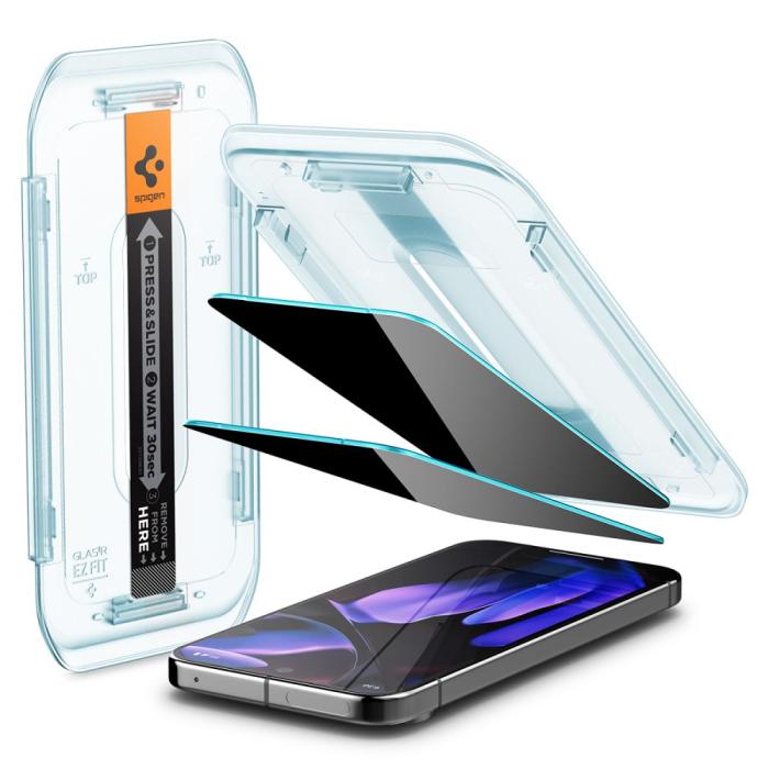 Bild 2, Spigen Google Pixel 9/9 Pro 2-PACK Skärmskydd GLAS.tR 