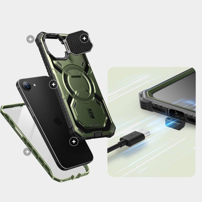 Bild 4, Supcase iPhone 16e Skal MagSafe Iblsn ArmorBox Guldan