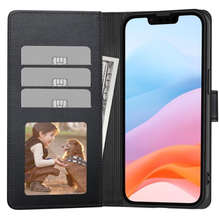 Bild 4, Tech-Protect iPhone 16e Fodral Läder Svart