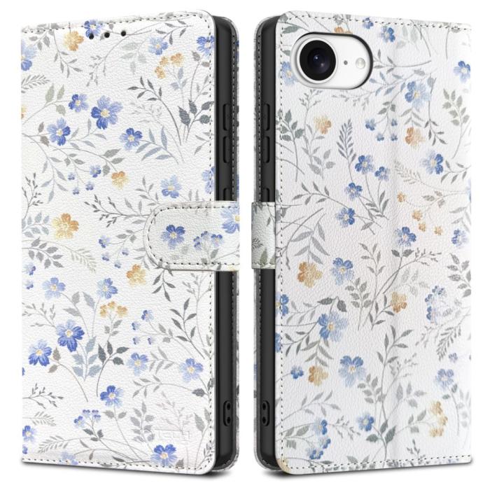 Bild 1, Tech-Protect iPhone 16e Fodral Läder Spring Flowers