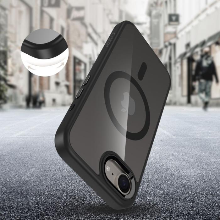 Bild 4, Tech-Protect iPhone 16e Skal MagSafe MagMat Svart/Transparent