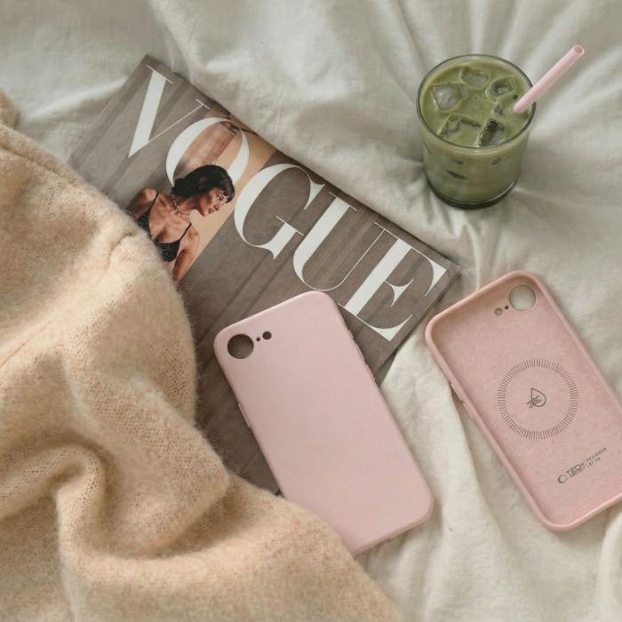 Bild 6, Tech-Protect iPhone 16e Skal MagSafe Liquid Silicone Pink Pearl