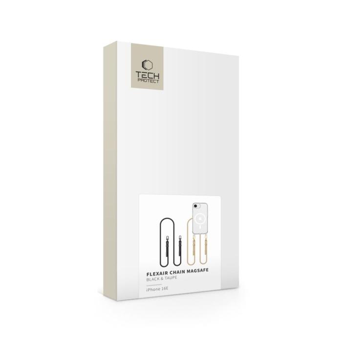 Bild 2, Tech-Protect iPhone 16e Skal MagSafe FlexAir Chain Svart/Taupe