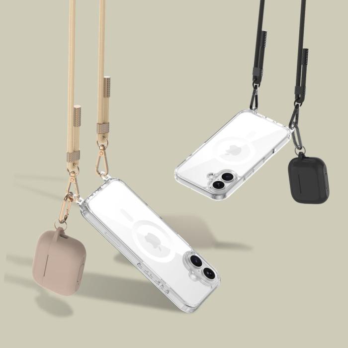 Bild 4, Tech-Protect iPhone 16e Skal MagSafe FlexAir Chain Svart/Taupe
