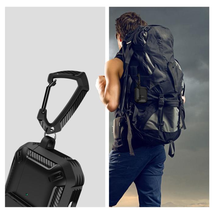 Bild 5, Tech-Protect AirPods 4 Skal Carbonox Svart
