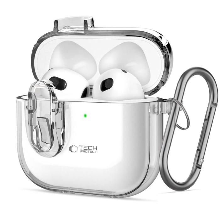 Bild 1, Tech-Protect AirPods 4 Skal Slim Hook Transparent