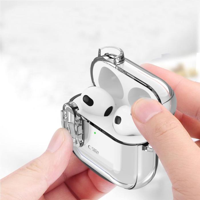 Bild 2, Tech-Protect AirPods 4 Skal Slim Hook Transparent