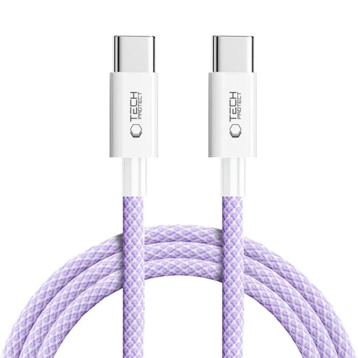 Bild 1, Tech-Protect 2m 60W/3A PD USB-C - USB-C Kabel UltraBoost Mauve
