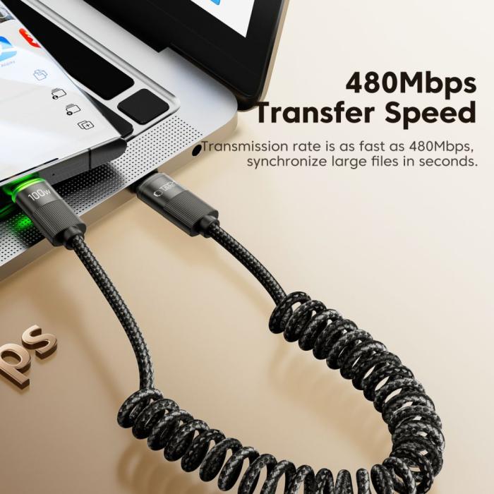 Bild 5, Tech-Protect 1.8m 100W/5A PD USB-C-USB-C Kabel UltraBoost