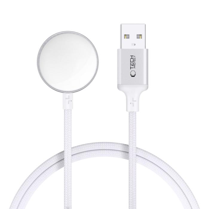 Bild 1, Tech-Protect 1m Apple Watch Laddare UltraBoost Vit