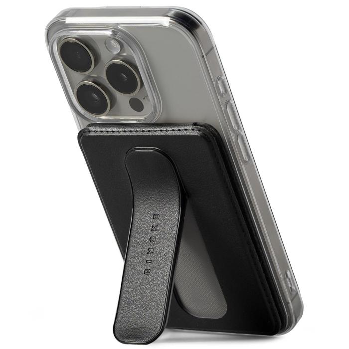 Bild 1, Ringke Magnetisk MagSafe Korthållare Wallet Slide Grip Svart